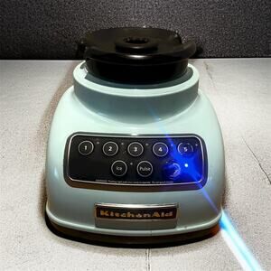 KitchenAid Aqua Sky Blue 5 Speed Blender Model KSB1570IC Motor Base Only TESTED